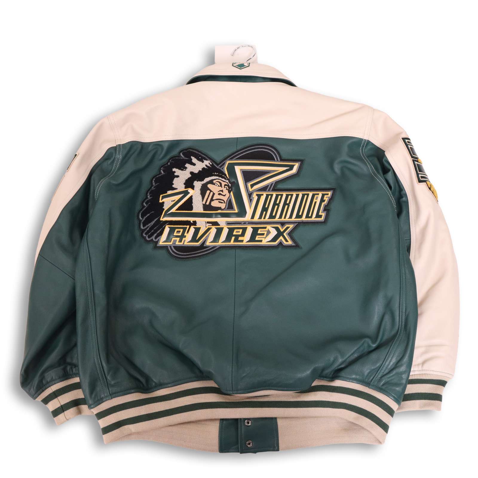 25AW★ AVIREX × STABRIDGE アヴィレックス × スタブリッジ 【VARSITY JACKET "CHIEF ROCKA"】 レザー ジャケット Sz.L|コンコルドストア 店