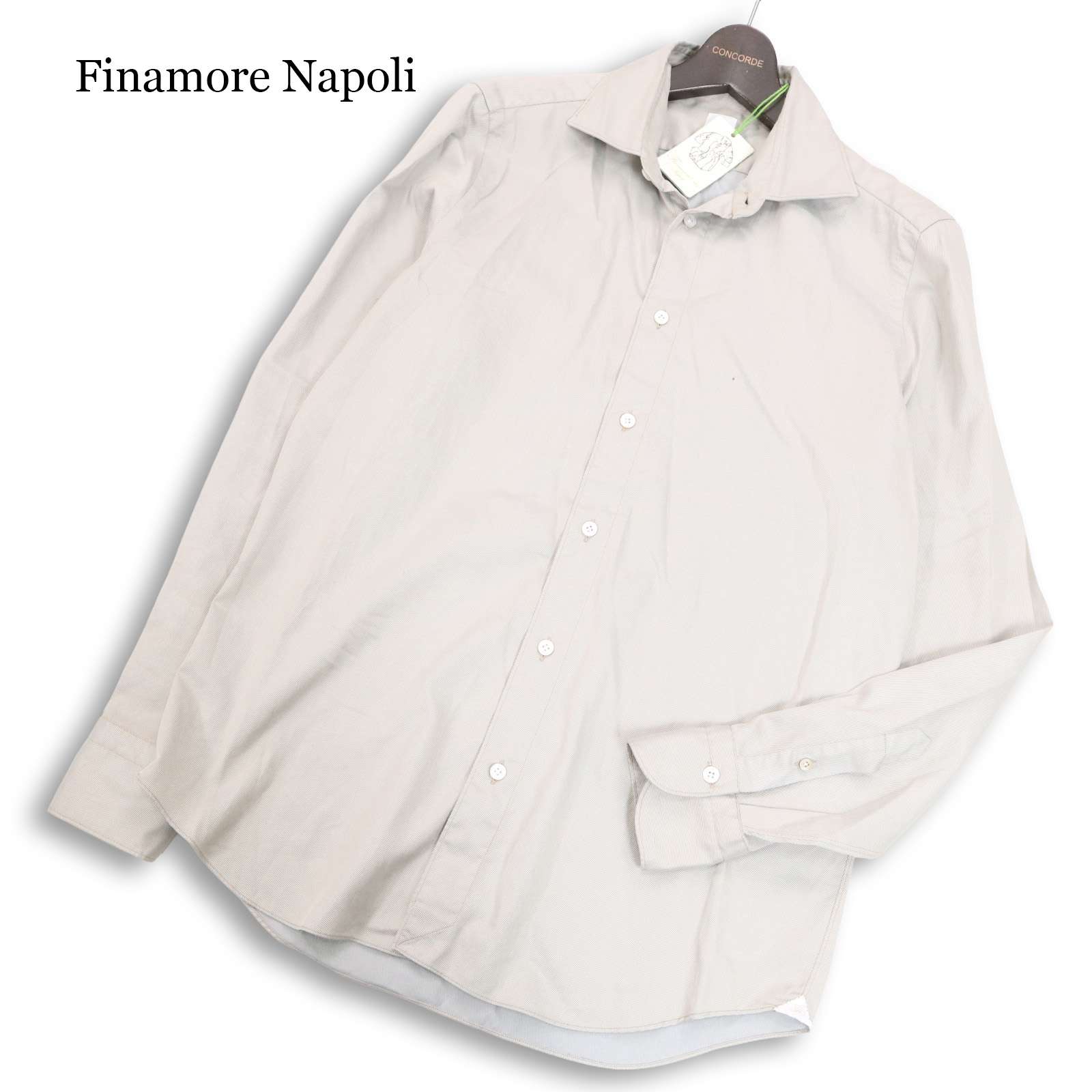 タグ付き★ Finamore Napoli フィナモレ 通年 SIAP SRL★ イタリア製 長袖 シャツ Sz.40 メンズ