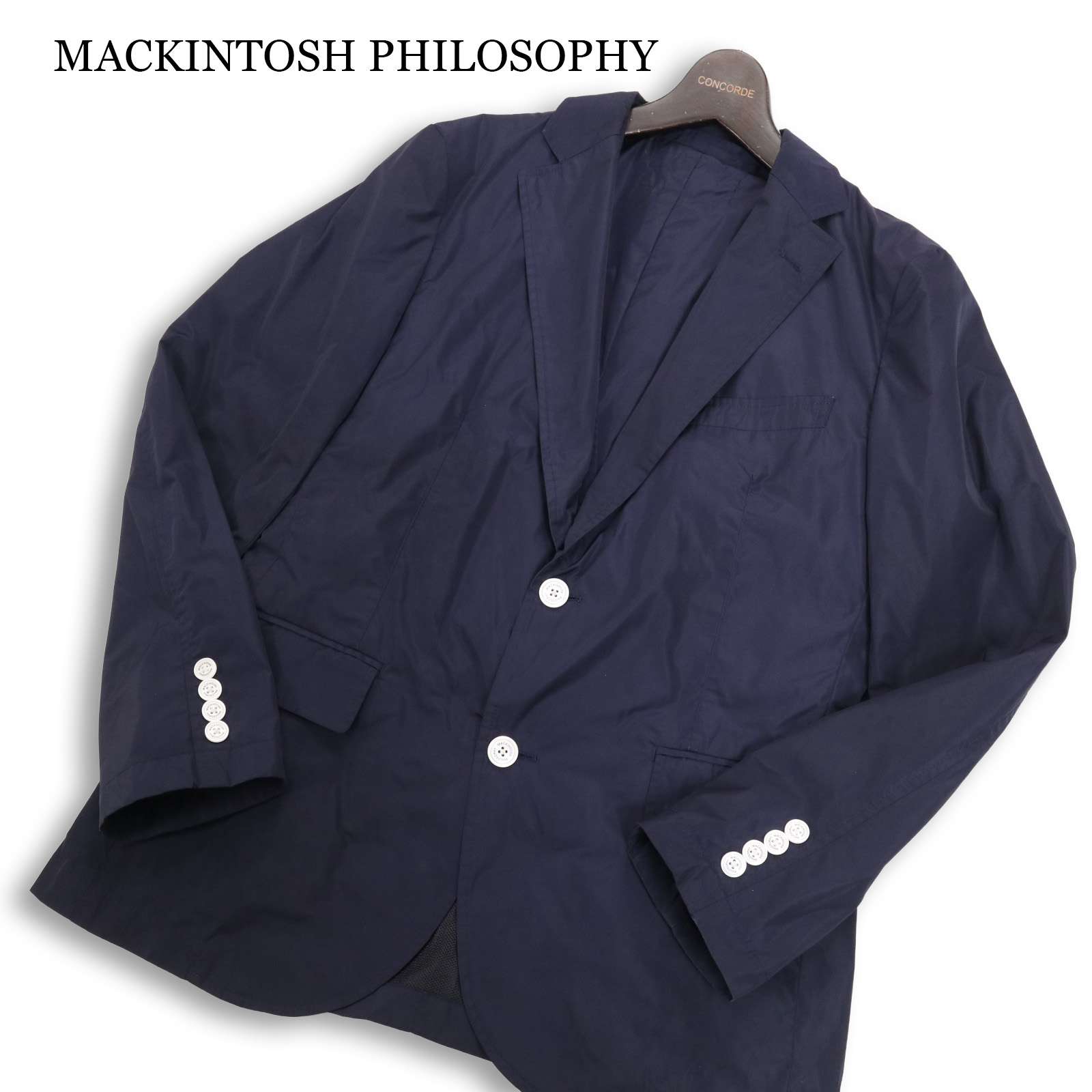 MACKINTOSH PHILOSOPHY マッキントッシュ フィロソフィー 通年 インナー ベスト付★ ジャケット ブレザー Sz.38　メンズ 紺