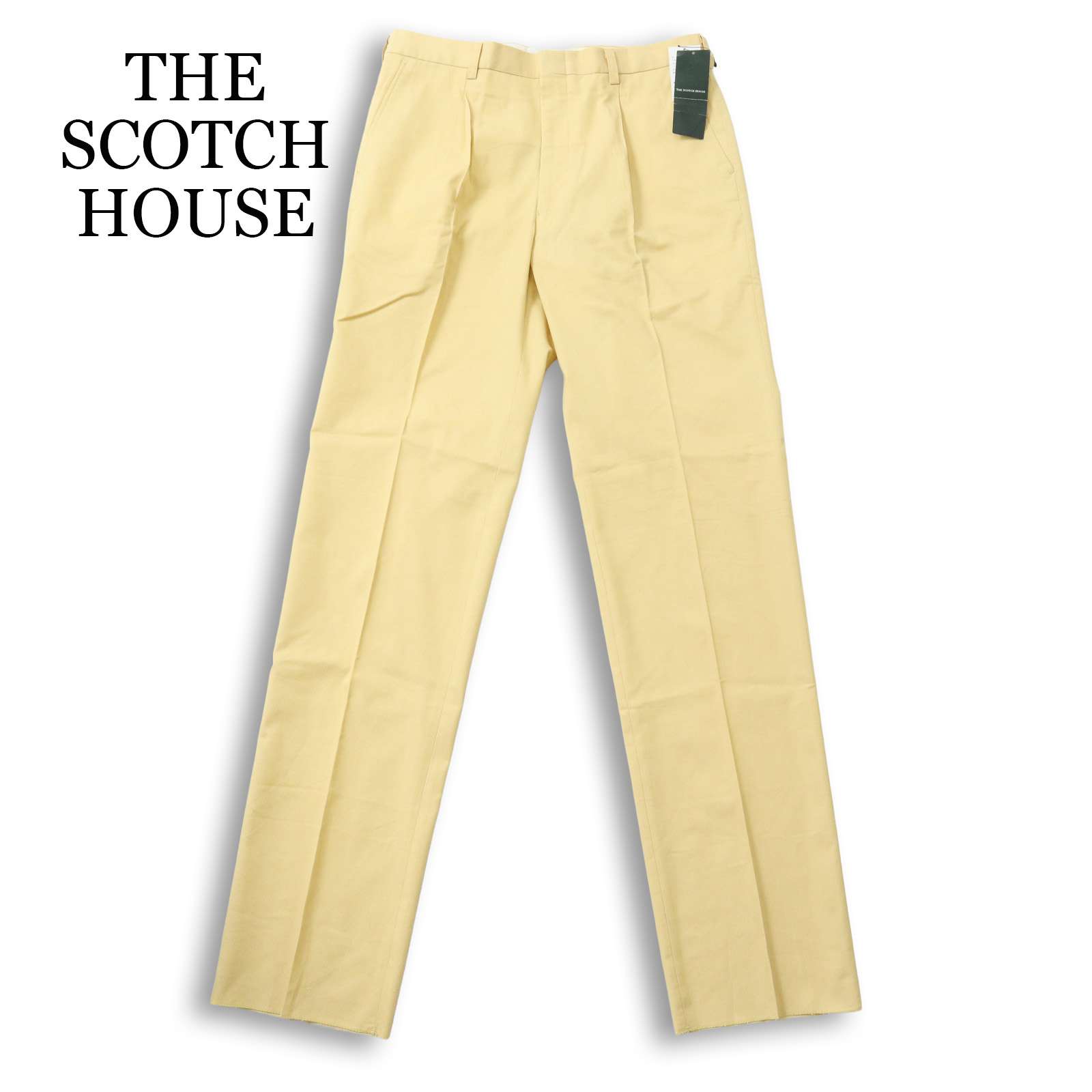 【新品 未使用】 THE SCOTCH HOUSE スコッチハウス 春夏 吸水速乾★ ストレッチ スラックス パンツ Sz.85 メンズ