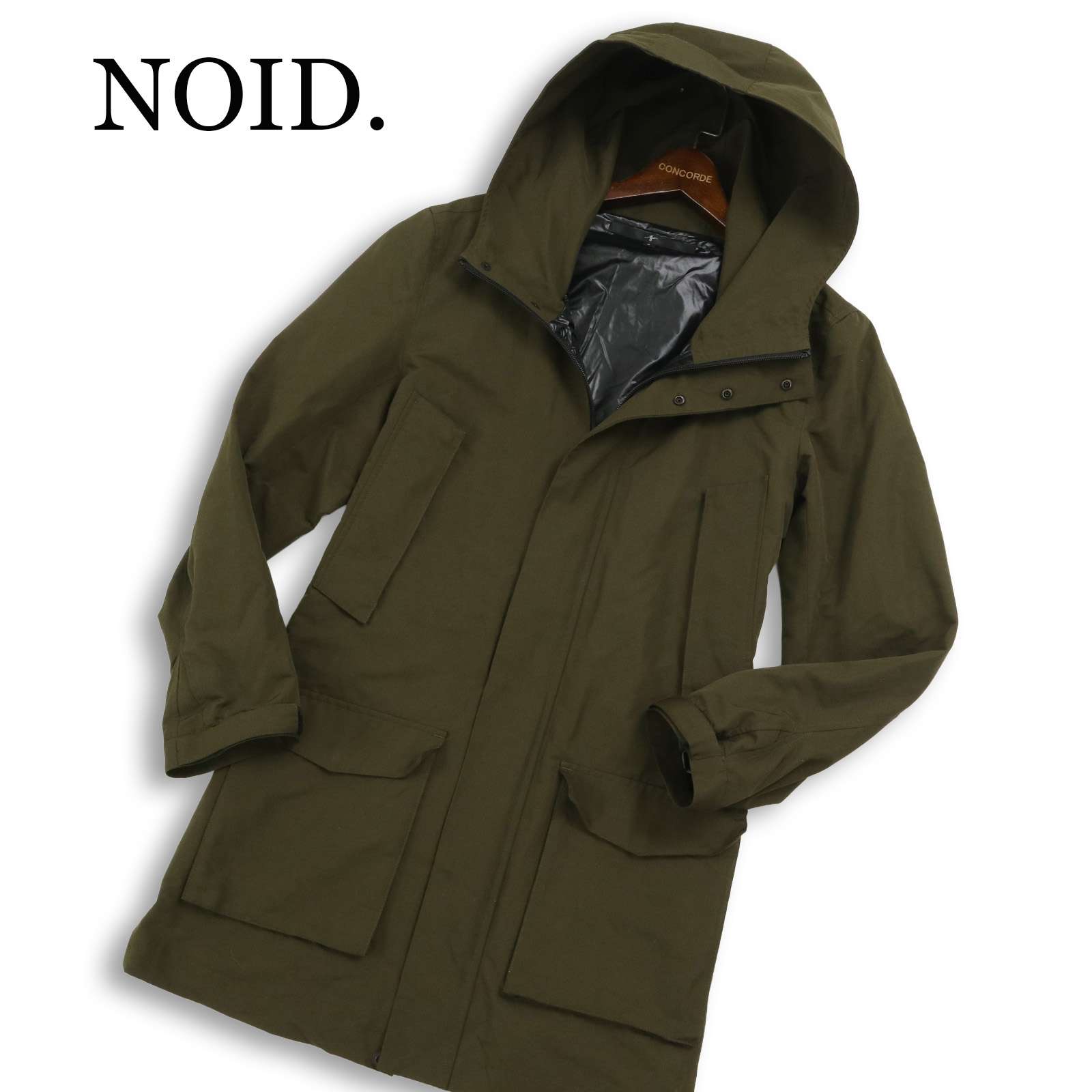 20AW★ NOID. ノーアイディー 通年★ ウィンドブレイク フーデッド 二分の一 厚地の外套 上衣 Sz.2 メンズ