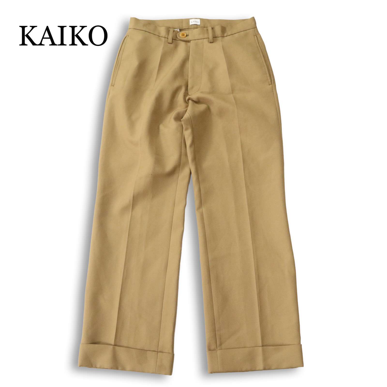 KAIKO カイコー 【THE PREST】通年★ センタープレス トラウザー スラックス パンツ Sz.1 メンズ 日本製