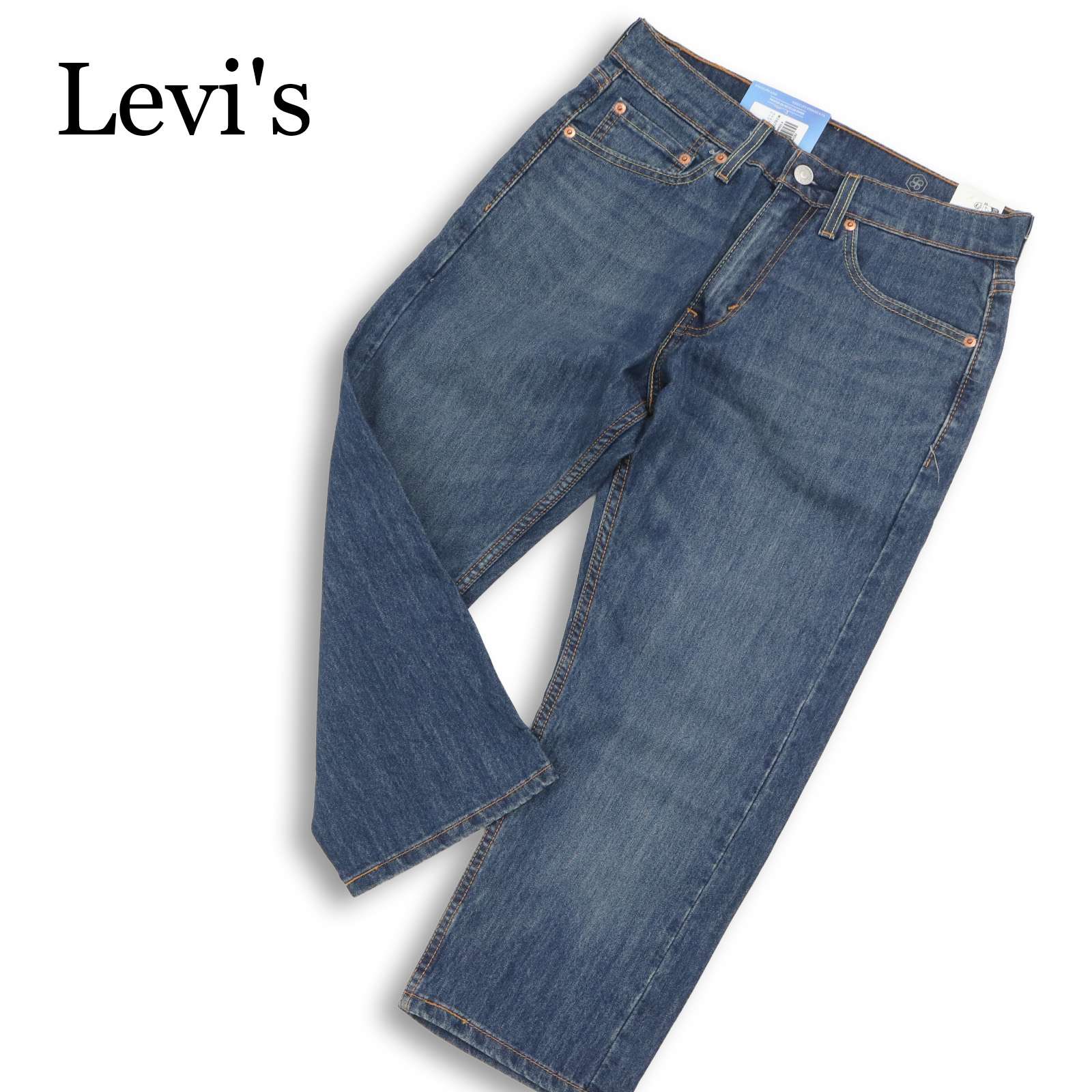 【新品 未使用】 Levi's 505 リーバイス 28229-0062 USED加工 ストレッチ クロップド デニム パンツ ジーンズ Sz.28 メンズ