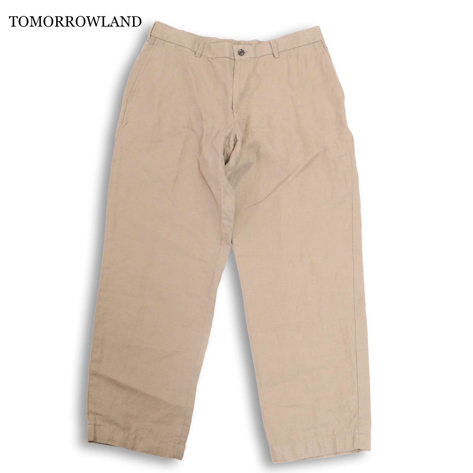25SS★ TOMORROWLAND トゥモローランド 春夏 SONDRIO生地★ リネン&コットン サイドアジャスター パンツ Sz.48　メンズ