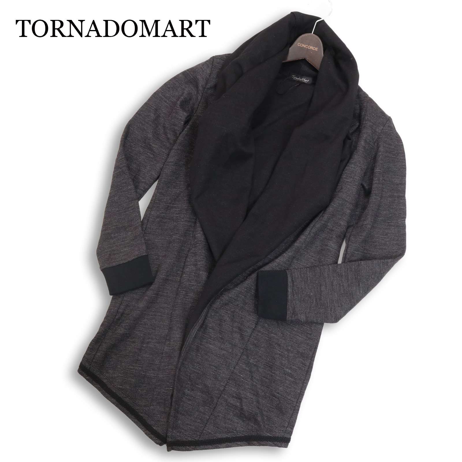 美品★ TORNADOMART トルネードマート 春夏 リネン★ ドレープ デザイン カーディガン ジャケット Sz.M　メンズ
