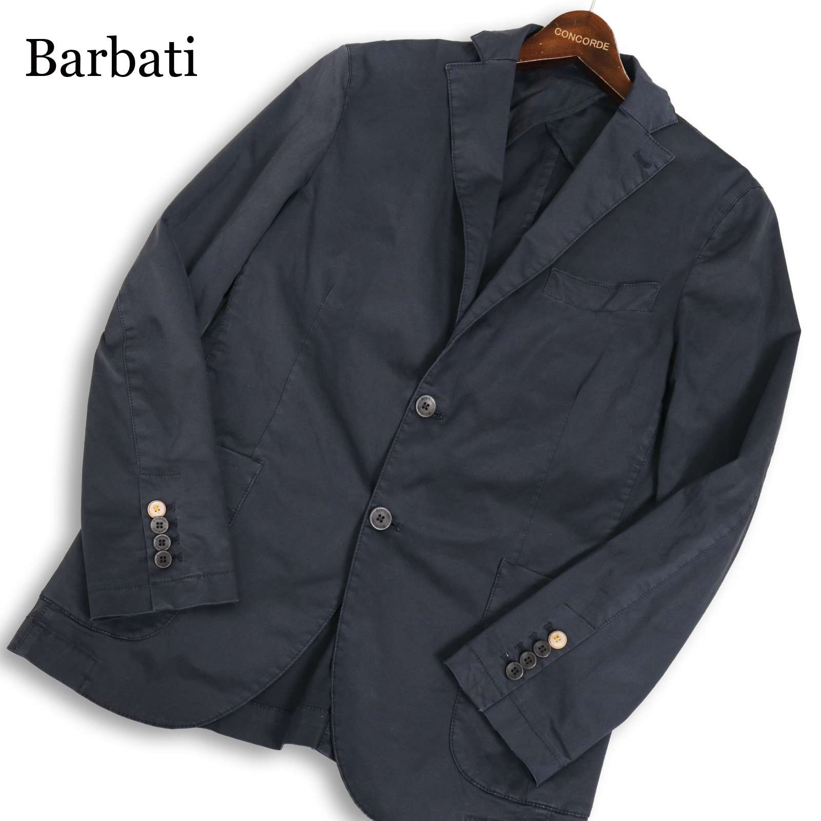 Barbati バルバッティ G-NIK-D7 通年★ 伸ばすこと アンコン コンフォート テーラード 上衣 イタリア製 Sz.46 メンズ