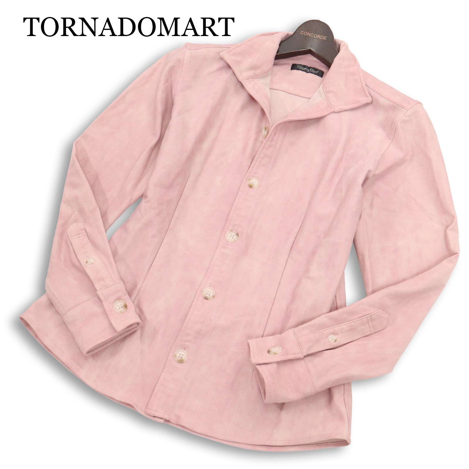TORNADOMART トルネードマート 通年 ハーフ ハイテンション★ 長袖 イタリアンカラー ムラ デニム シャツ Sz.M　メンズ