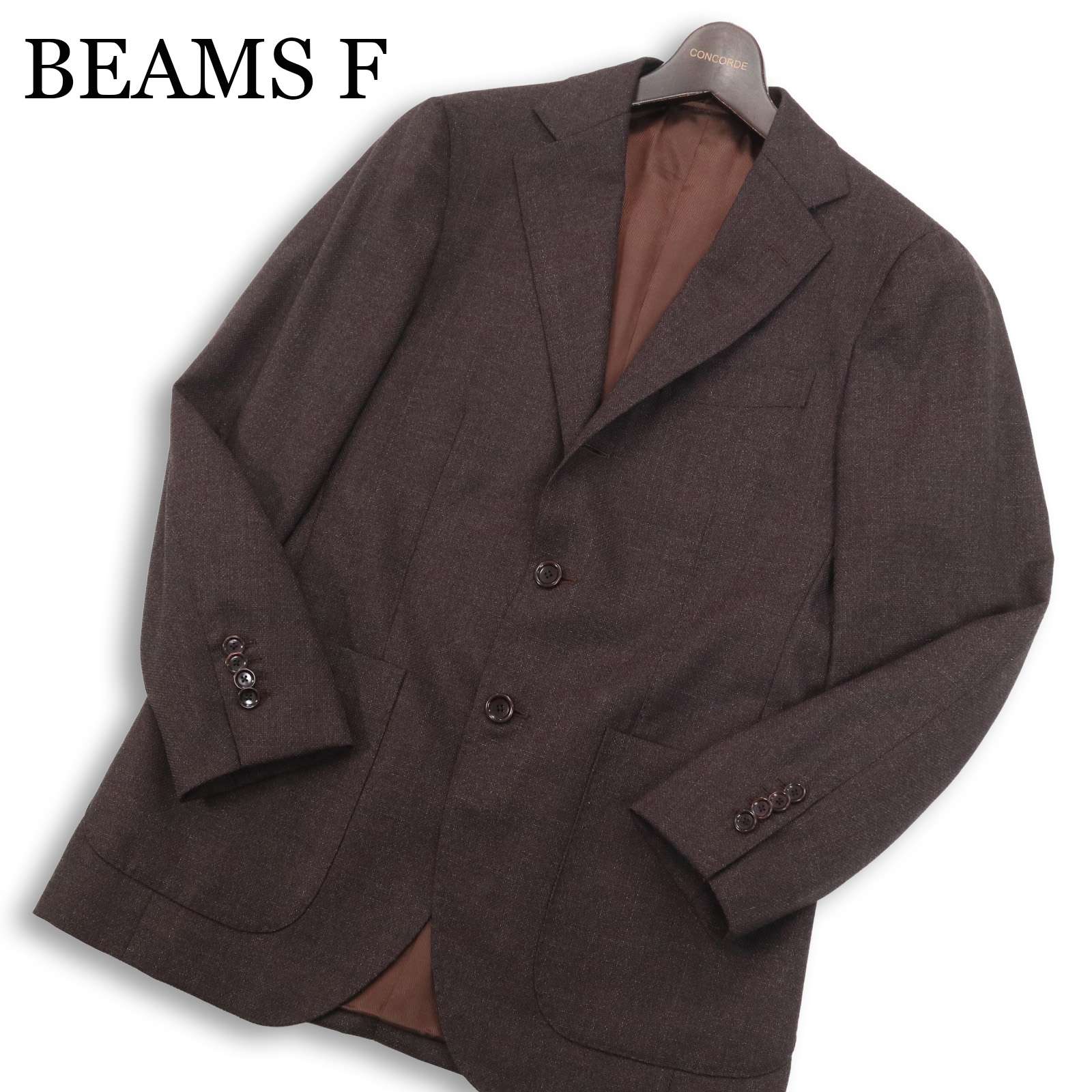 BEAMS F ビームスF 通年★ ホップサック テーラード ジャケット Sz.44 メンズ 日本製 定価7.4万★|コンコルドストア 店