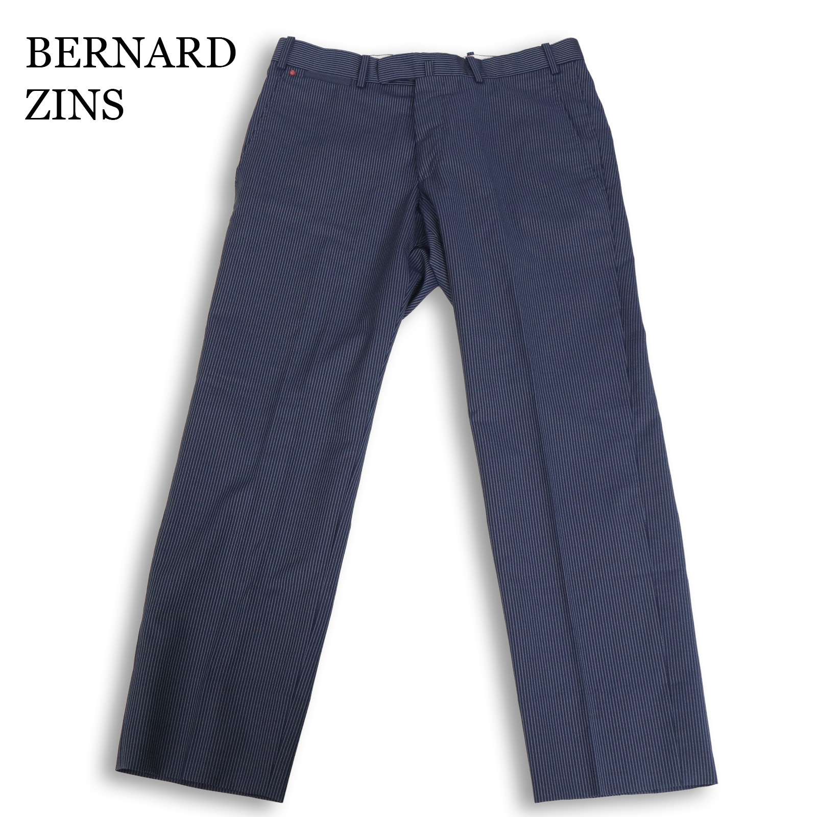 BERNARD ZINS ベルナール ザンス 通年★ 高級 ストライプ スラックス パンツ Sz.M位 メンズ