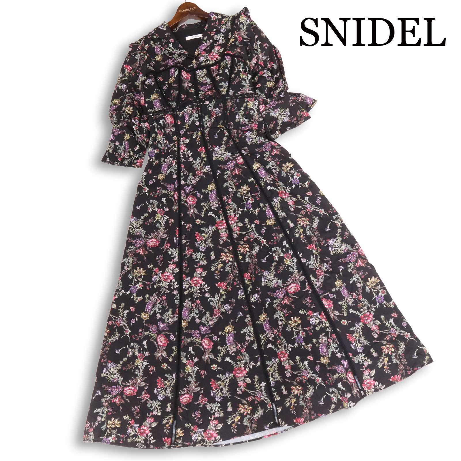 23SS★ SNIDEL スナイデル 春夏 花柄♪ ビスチェライク プリント ロング ワンピース Sz.1 レディース｜コンコルドストア　店