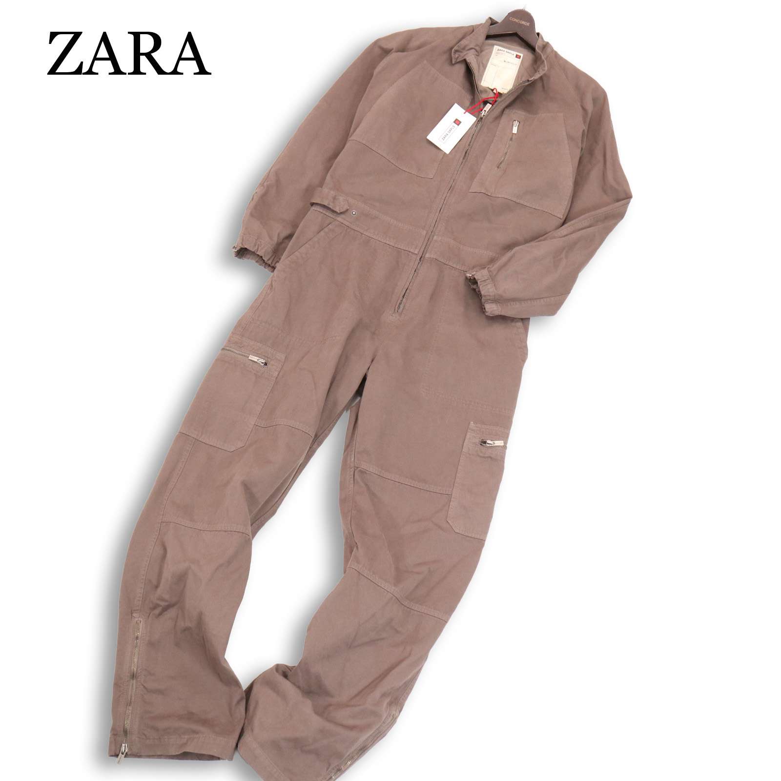 【新品 24AW】 ZARA SRPLS ザラ サー足し加える 通年★ 長袖 繋ぎ 飛び降りる背広 オールインワン Sz.S-M メンズ 未当てはめる