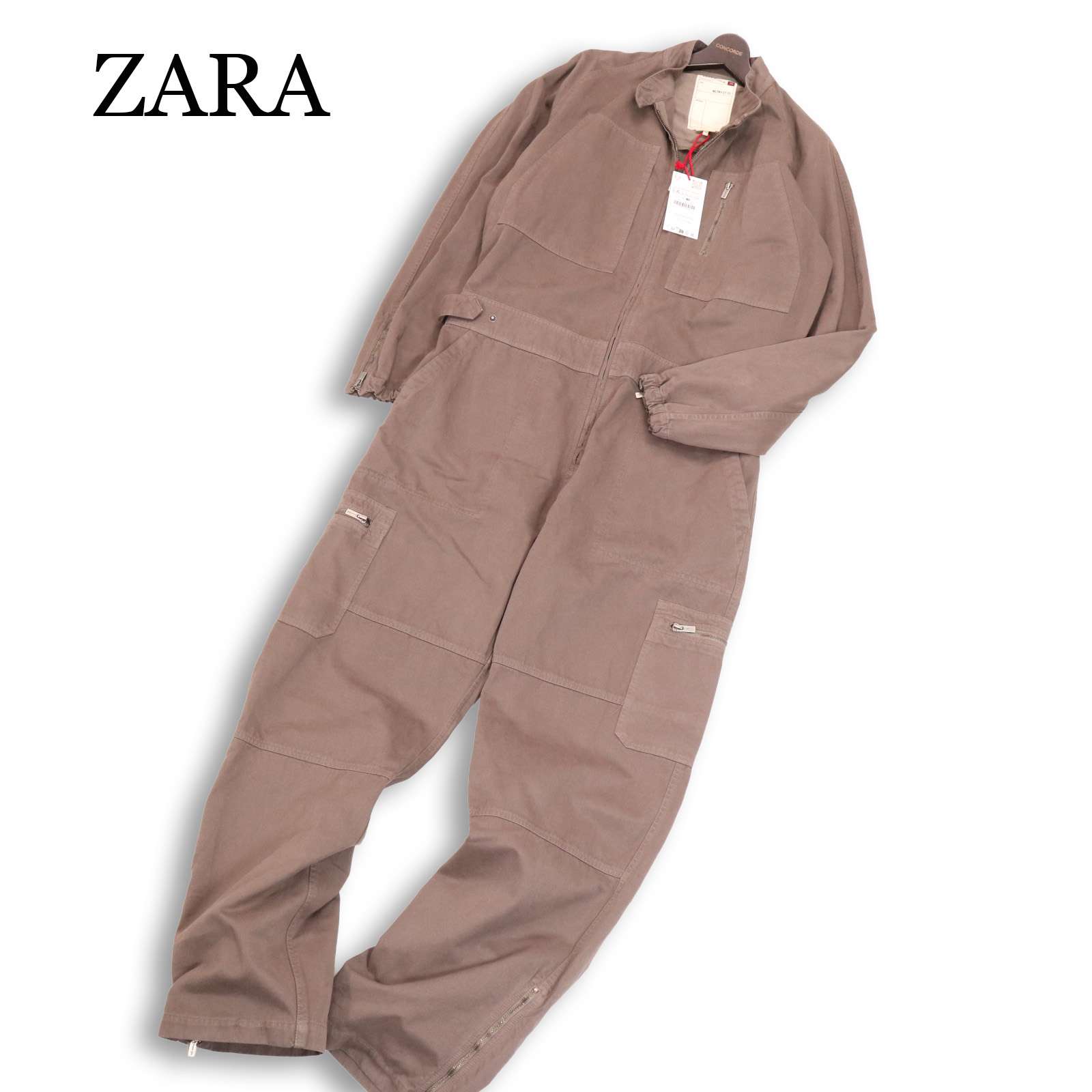 【新品 24AW】 ZARA SRPLS ザラ サーつけ加える 通年★ 長袖 繋ぎ 飛び降りる背広 オールインワン Sz.L-XL メンズ 未当て嵌める