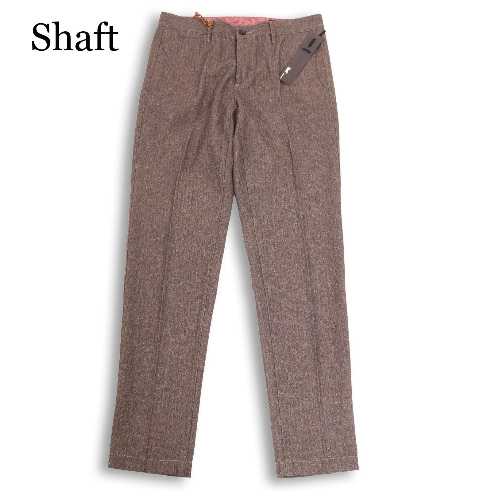 【新品 イタリア製】 Shaft JEANS シャフトジーンズ 秋冬★ヘリンボーン トラウザー パンツ スラックス Sz.33 メンズ 未使用｜コンコルドストア　店