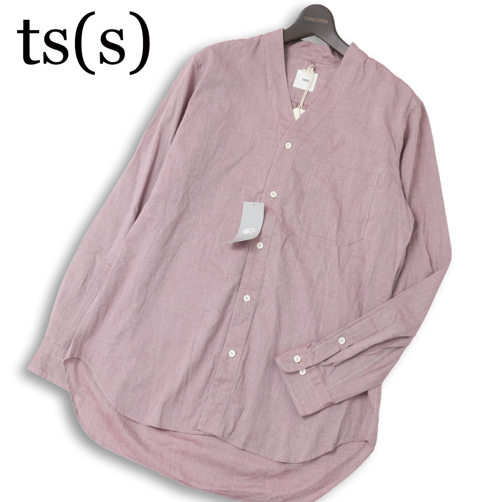 【新品 未当て嵌める】 ts(s) ティーエスエス 通年★ 長袖 ジレー プルオーバー 日本製 Sz.3 メンズ
