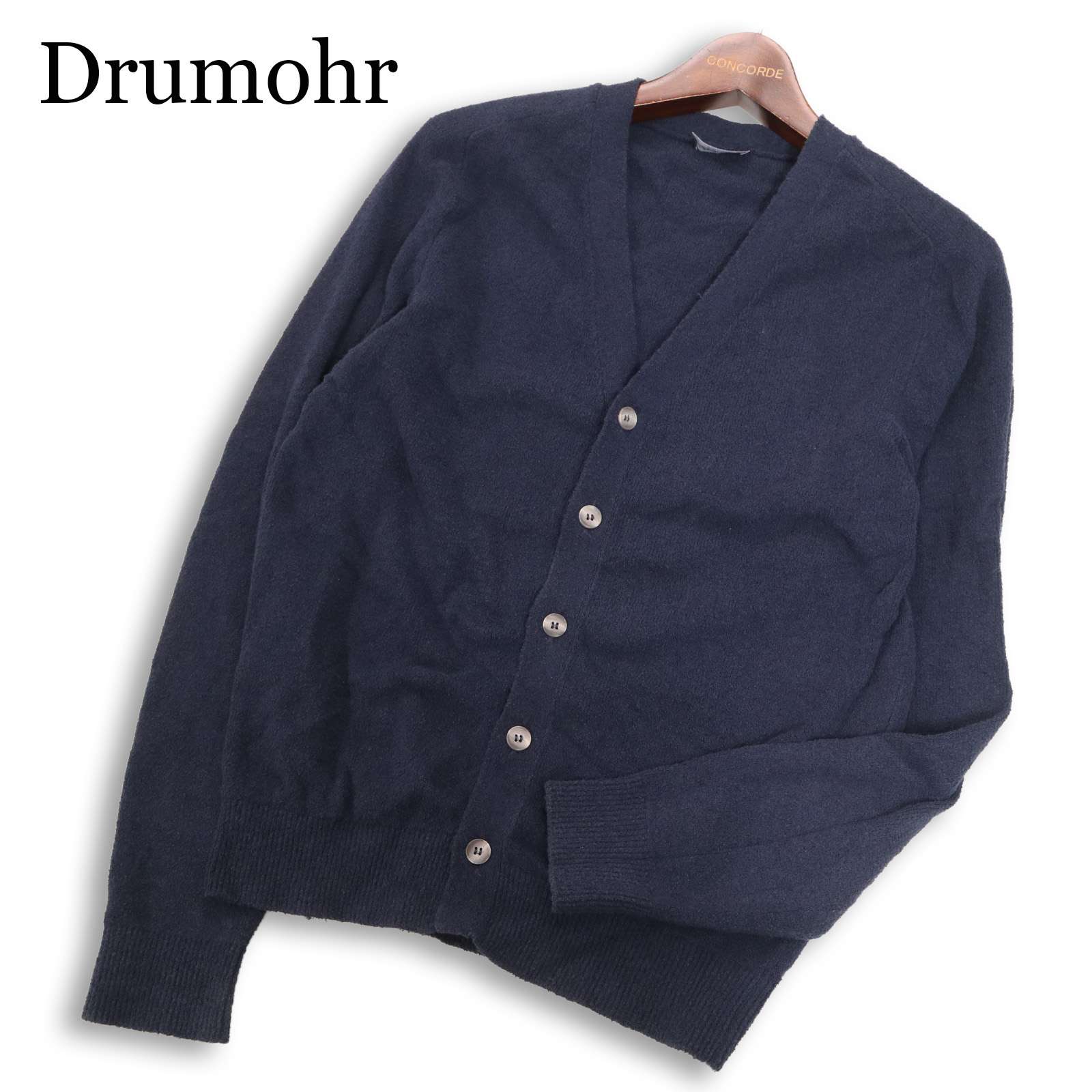 イタリア製★ Drumohr ドルモア 通年★ パイル 編み物 ジレー Sz.46 メンズ 紺 米国海軍