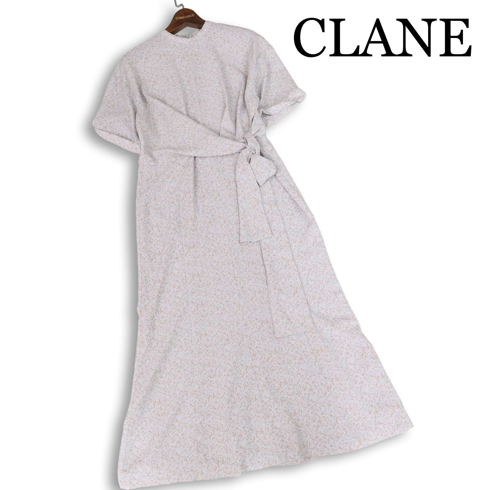 CLANE クラネ × 田中みな実 CIRCLE FLOWER ONE PIECE♪ 半袖 小花柄 倶楽部 御花 ロング 衣装 Sz.2 レディース
