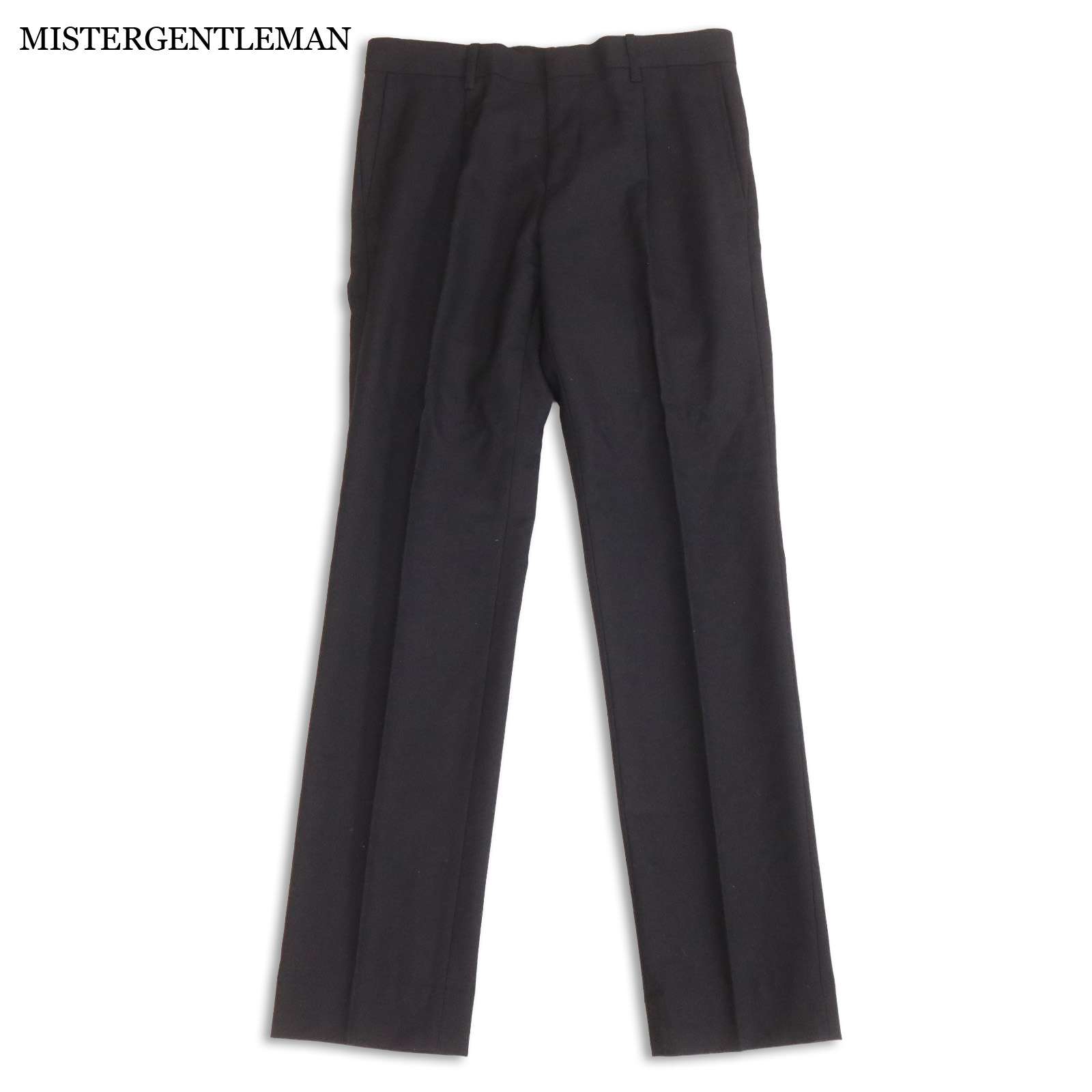 MISTERGENTLEMAN 旦那士君子 春夏 ESSENTIAL★ か細い 飛び切り スラックス ズボン下 Sz.S メンズ 黒