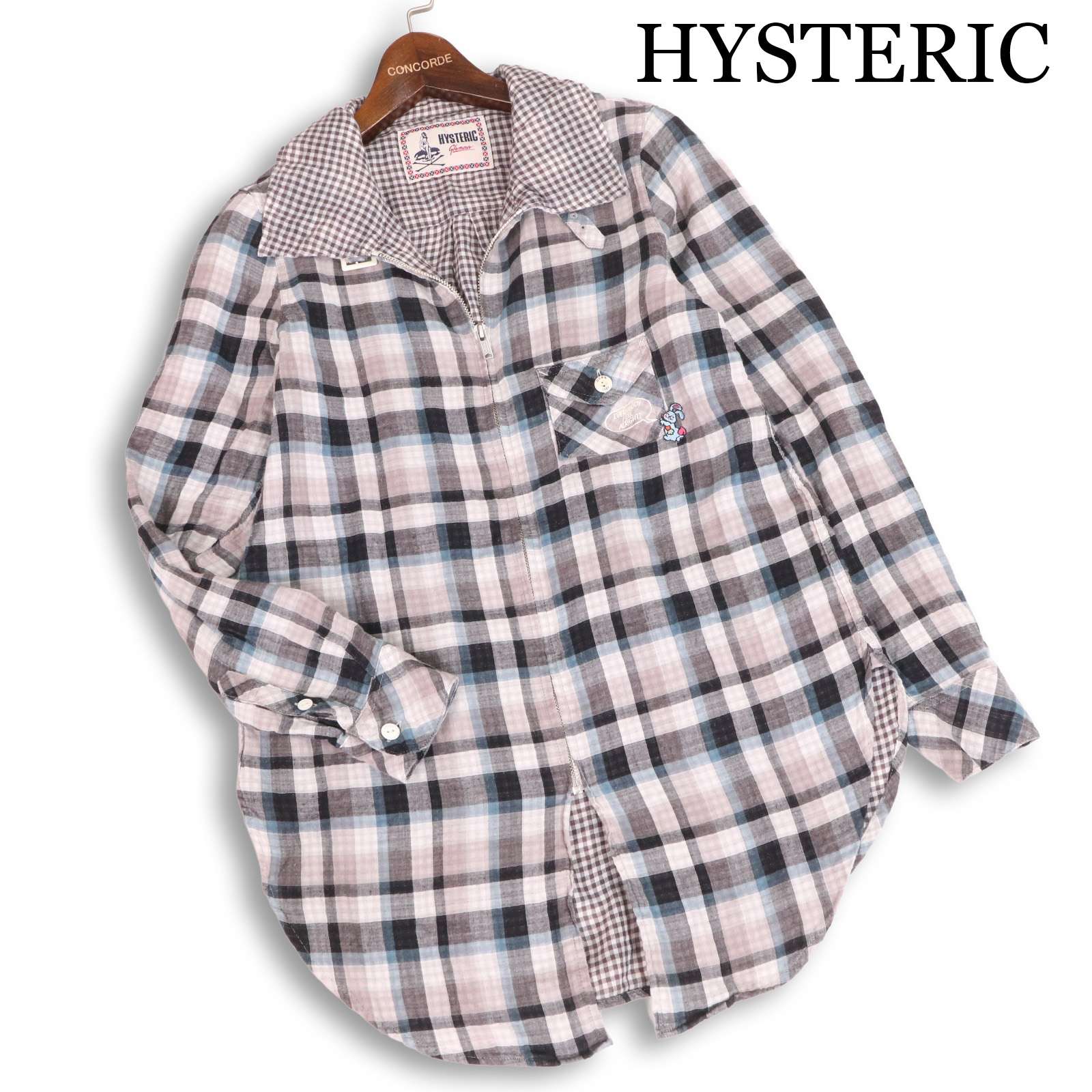 HYSTERIC GLAMOUR ヒステリックグラマー 通年 紋章♪ 長袖 ダブルガーゼ 読み合わせる プルオーバー 上衣 Sz.F レディース