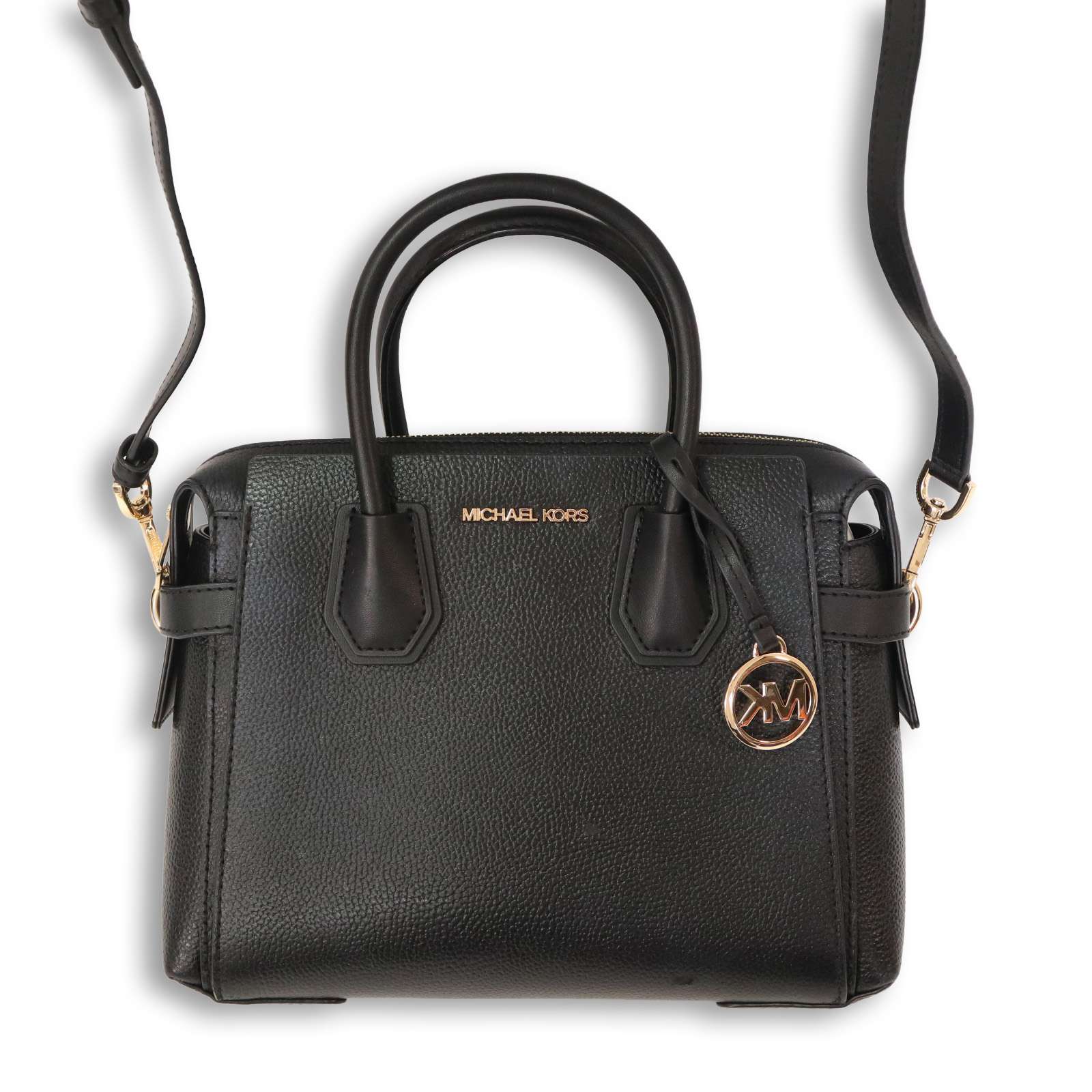 MICHAEL KORS マイケル教科課程 通年★ 2WAY ジップ ハンドバック ショルダーバッグ Sz.F レディース 黒