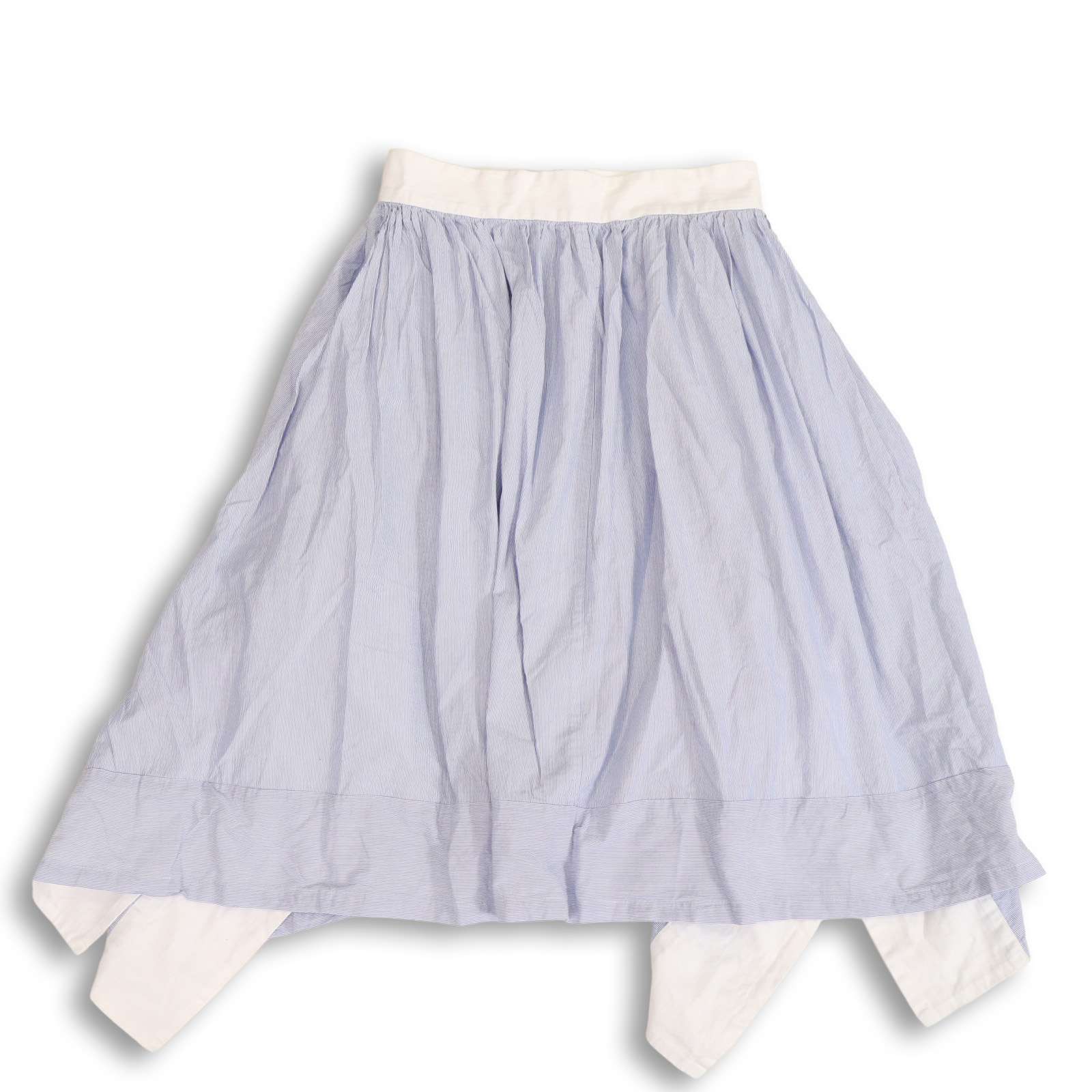 SUPPORT SURFACE サポートサーフェス 春夏 うつり変わり青写真♪ 縞模様 太陽フレア スコート 日本製 Sz.M レディース