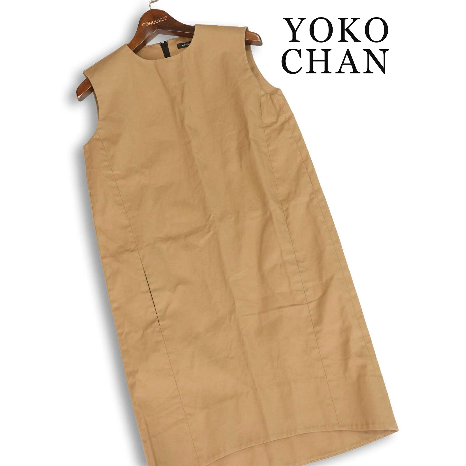 YOKO CHAN ヨーコチャン 春夏★ コットン ツイル ノースリーブ ワンピース 日本製 Sz.36 レディース｜コンコルドストア　店