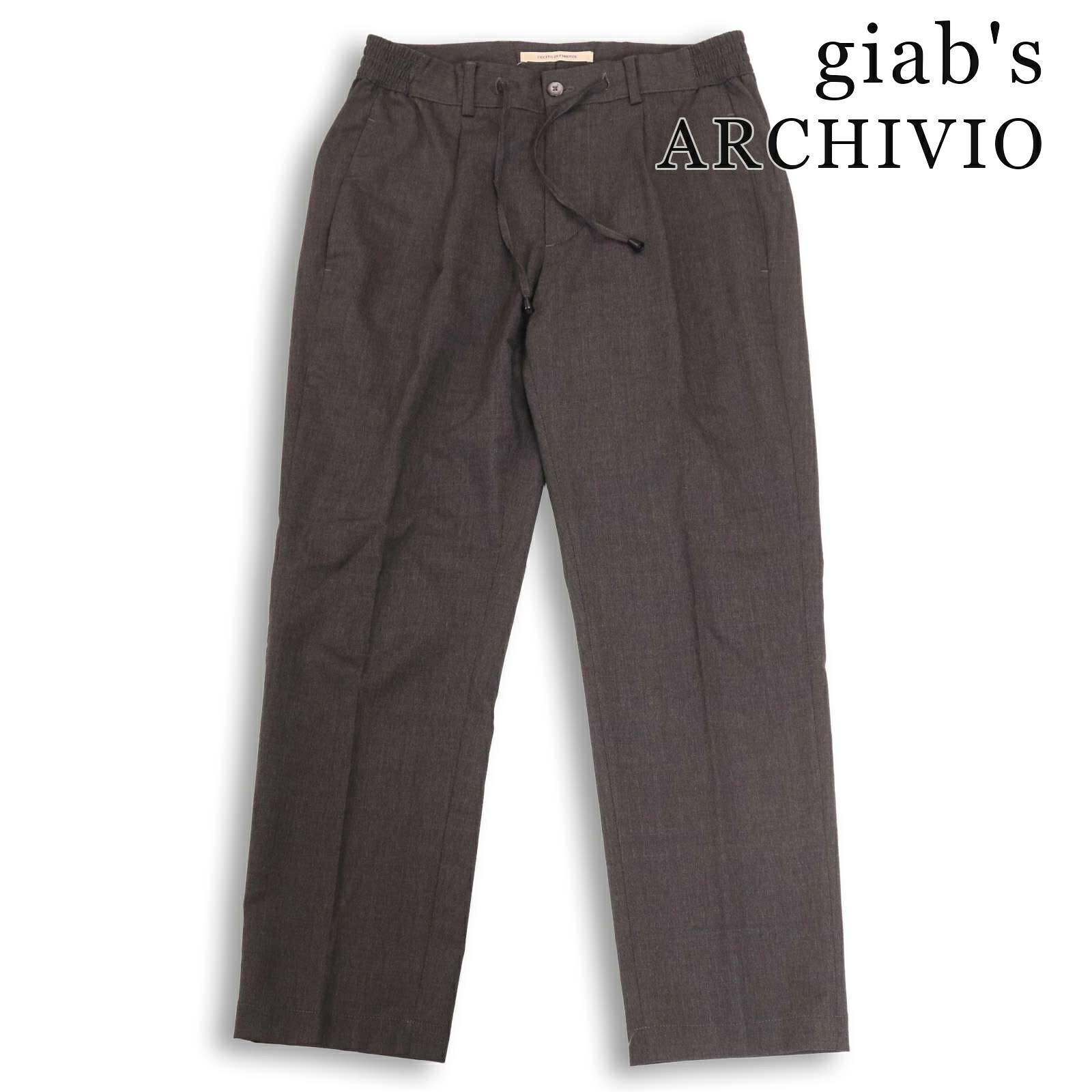 イタリア製★ giab's ARCHIVIO ジャブスアルキヴィオ 【MASACCIO/TYPE A2】 通年 イージー スラックス パンツ Sz.42 メンズ｜コンコルドストア　店
