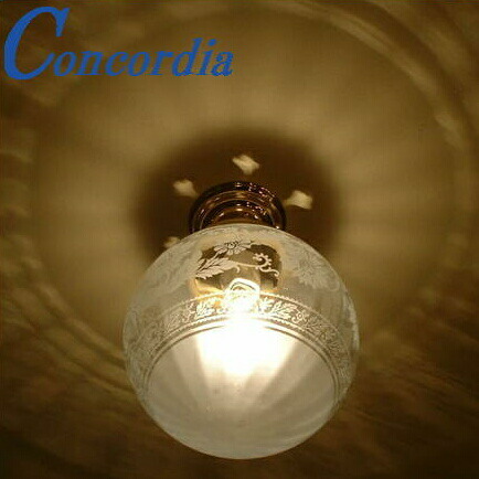 楽天市場 シーリングライト 108e Sat Pb394 直接配線対応 洗面所 照明 天井灯 真鍮 ガラス 照明器具のコンコルディア