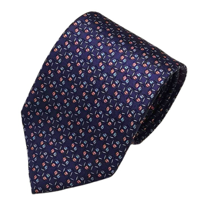 Opus ( オーパス ) イタリア製 ネクタイ 【 Condotti オリジナルブランド 】 ダークブルー×チューリップ シルク 素材 全長149cm 大剣8cm ◆ ギフト インポート ビジネス オシャレ エレガント プレゼント OP-T1034