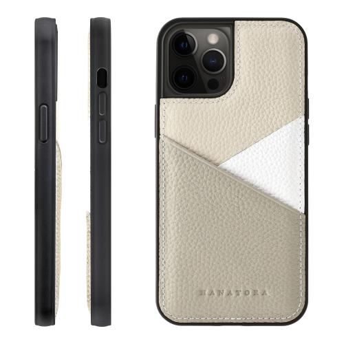 【貨物輸送無料】HANATORA 12ProMax 専用容れもの 本革 耐衝撃 スマホケース スマホ 歌留多隠し パステルカラー シュリンクカーフレザー