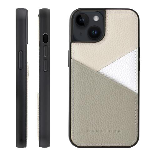 【貨物輸送無料】HANATORA 14 専用容れもの 本革 耐衝撃 スマホケース スマホ 歌留多隠し パステルカラー シュリンクカーフレザー 差し上げ物