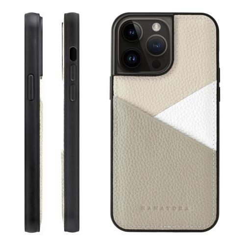 【貨物輸送無料】HANATORA 14ProMax 専用容れもの 本革 耐衝撃 スマホケース スマホ 歌留多隠し パステルカラー シュリンクカーフレザー