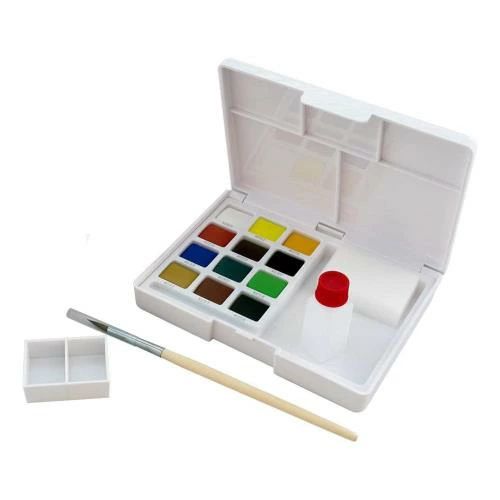 【貨物輸送無料】櫻クレパス えの具 益荒男水彩画 プチカラー 12色 6個 NCW-12（6）