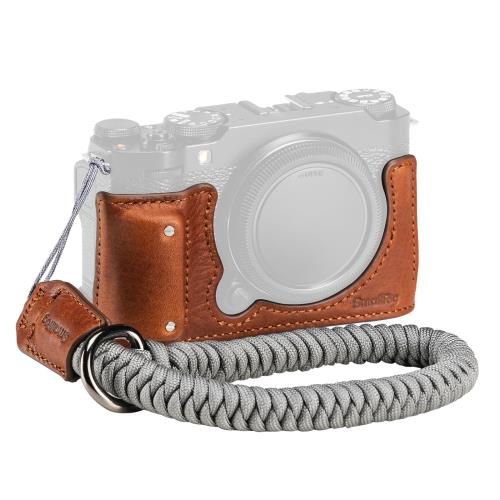 【貨物輸送無料】SmallRig X-M5用 写真機用レザーハーフケースキット FUJIFILM相応うX-M5専用 レザーハーフケース リストストラップ 本革原料品