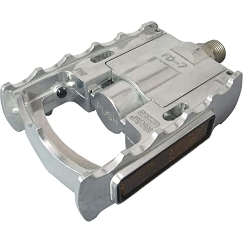 【貨物輸送無料】ミカシマ(MKS) (三ヶ島製造所) 銀輪 ペダル FD-7 折りたたみ 軽銀ペダル しろがね色