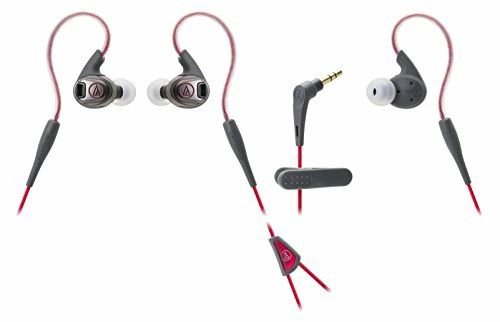 【貨物輸送無料】audio-technica SONICSPORT カナル型イヤ電話機 雨合羽遣りかた 運動競技向け 赤いこと ATH-SPORT3 RD