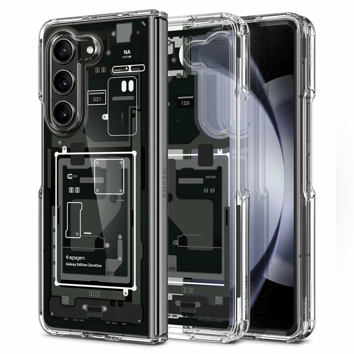 【貨物輸送無料】Spigen Galaxy Z Fold5 入れもの せつ然たる [ SC-55D | SCG22 ] TPU バンパー入れもの 2重社会システム 米軍MIL標準尺度手に入れる 耐衝撃 すり傷押しとどめる