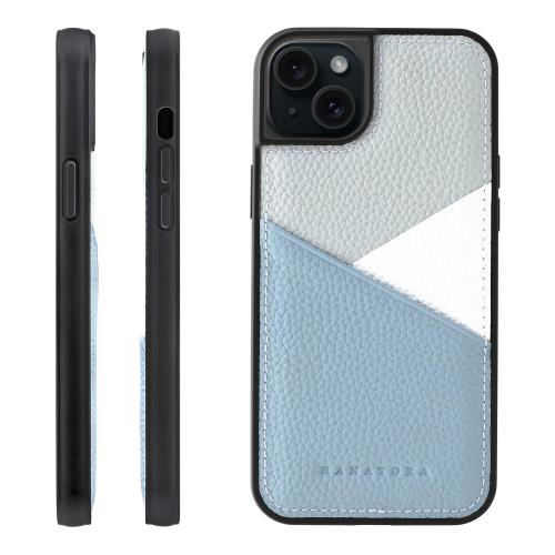 【貨物輸送無料】HANATORA 15Plus 専用容れもの 本革 耐衝撃 スマホケース スマホ 歌留多隠し パステルカラー シュリンクカーフレザー ギ