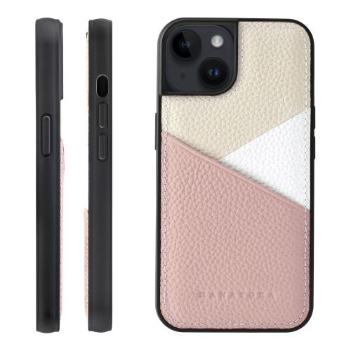 【貨物輸送無料】HANATORA 14 専用容れもの 本革 耐衝撃 スマホケース スマホ 歌留多隠し パステルカラー シュリンクカーフレザー 差し上げ物
