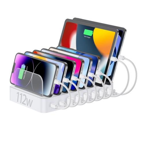 【貨物輸送無料】Unitek 2025 USB PD申し受けるステイション 8界面 PD20W*2+USB A*6 卓上申し受ける照明ランプ 75W 8台等しく納める 1.5A/2.4A/3A かっこ良い集積回路