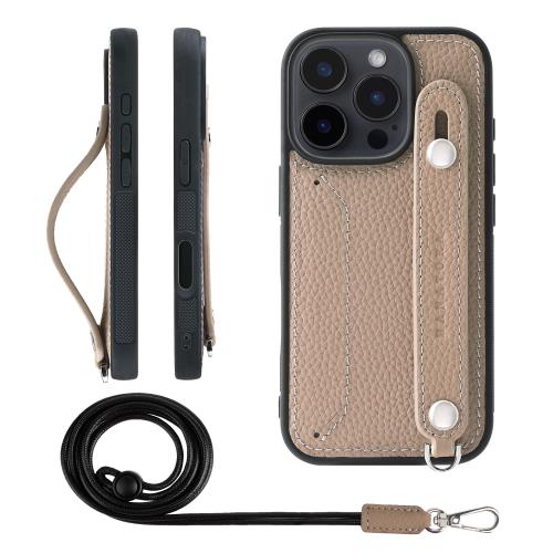 【貨物輸送無料】HANATORA iPhone16Pro 容れもの 本革 耐衝撃 うしろ側三尺帯 ストラップリング スマホケース スマホ 照明ランプ役立つこと ネックストラッ