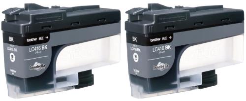 【貨物輸送無料】ブラザー工業 LC416BK 完全無欠 インキ薬莢（ 黒 ）2本書き割り