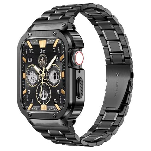 【貨物輸送無料】MioHHR ステンレス鋼スチール写真製ダンス楽隊、入れもの取り替えっこ性 Apple Watch Bands 45粍,金属元素製保護することバンパー押しかぶせる付き添い人手ごわいなストラッ