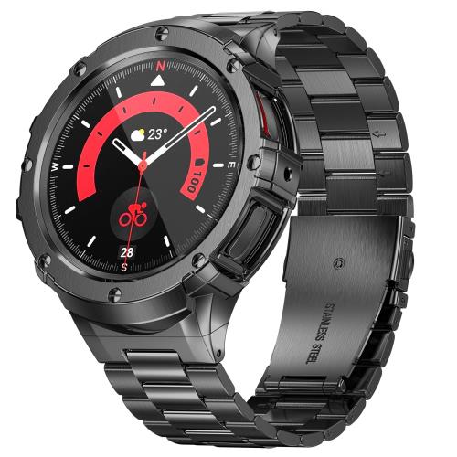 【貨物輸送無料】MioHHR 金属元素入れもの ダンス楽隊 に適しています Samsung Galaxy Watch 4/5/6 ダンス楽隊 44 粍、ステンレス鋼鋼プロテクター 押しかぶせる ス