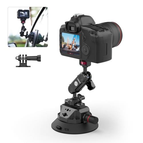 【貨物輸送無料】Ulanzi SC-02 写真機用吸盤マウント 車載マウント GoPro Insta360 DJI 写真機用 360°回転させる 軽銀アロイ製 車載保持者 車載