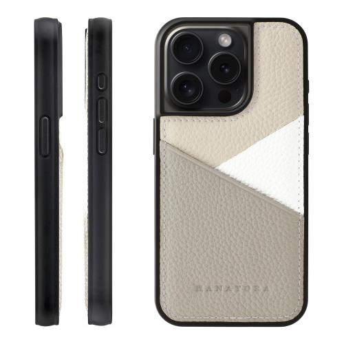 【貨物輸送無料】HANATORA 15Pro 専用容れもの 本革 耐衝撃 スマホケース スマホ 歌留多隠し パステルカラー シュリンクカーフレザー ギフ