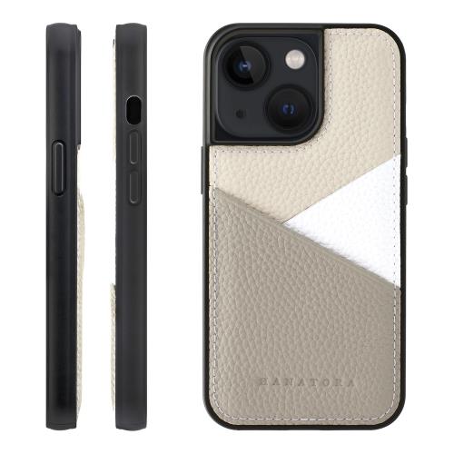 【貨物輸送無料】HANATORA 13mini 専用容れもの 本革 耐衝撃 スマホケース スマホ 歌留多隠し パステルカラー シュリンクカーフレザー ギ
