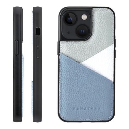 【貨物輸送無料】HANATORA 13mini 専用容れもの 本革 耐衝撃 スマホケース スマホ 歌留多隠し パステルカラー シュリンクカーフレザー ギ