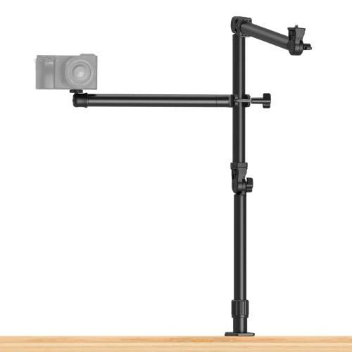 【貨物輸送無料】SmallRig ライブデスクトップカメラブラケット オーバーヘッドカメラデスクマウントスタンド 360°どんぶり鉢上端付き添い人延性のあるで