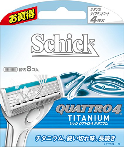 【送料無料】Schick(シック) シック クアトロ4 チタニウム 替刃 単品 替刃8コ入|Conductドライバー 店