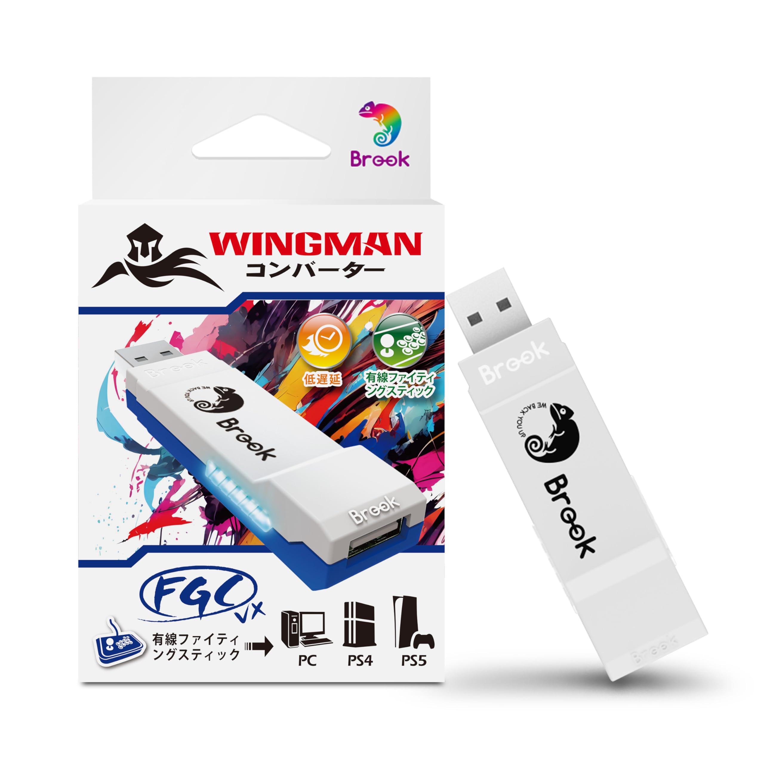 【送料無料】Brook Wingman FGC VX PS5/PS4/PC対応 コンバーター アーケードコントローラー 150種類以上の有線コントローラー対応 レイ｜Conductドライバー　店